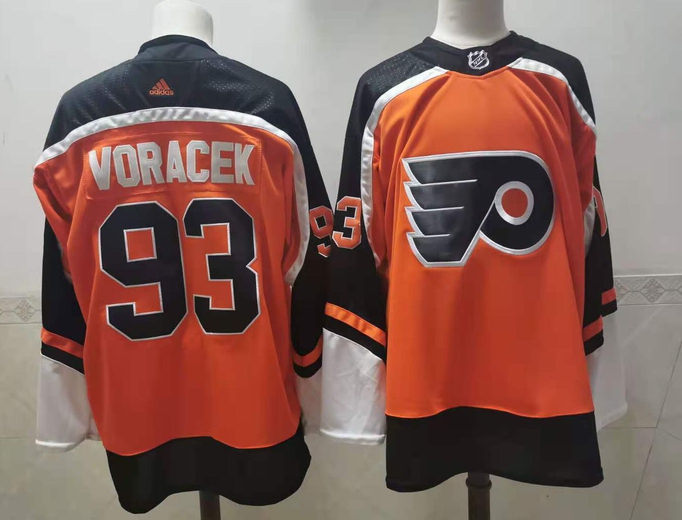 Men Philadelphia Flyers 93 Voracek orange Adidas Fashion NHL Jersey